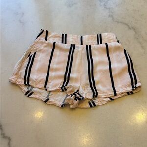 Forever 21 Pink and Black Striped  Shorts with slant hip pockets